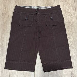 ETT TWA from Anthropologie  Brown VINTAGE Bermudas shorts. Size 8 patch pockets